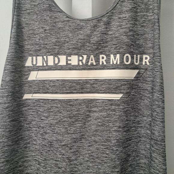 Under Armour Women's Size Medium Gray Workout Athletic Tank - Picture 3 of 7